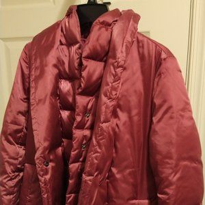 Hilary Radley Red Puffer Winter Jacket